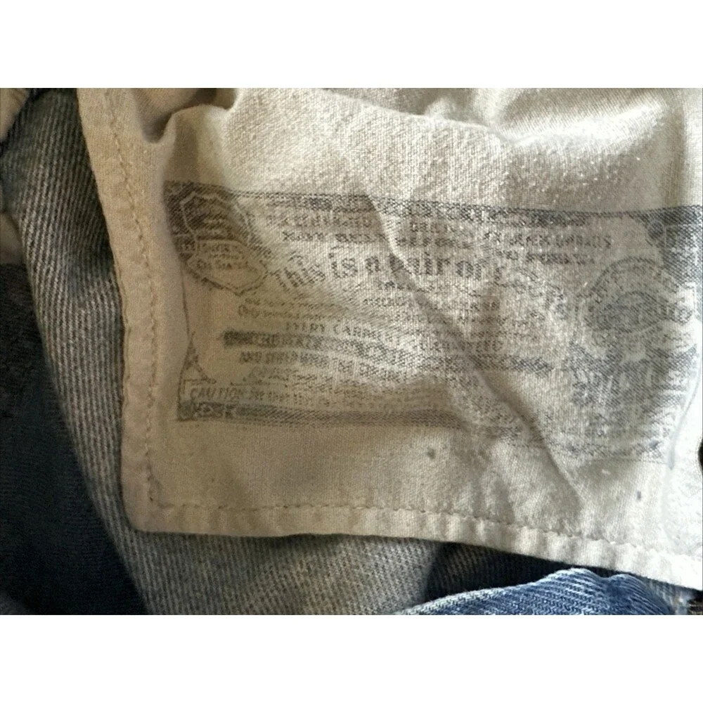 Levi's 501 Button Fly jeans super distressed 35x34 *shrunk* 33x29 retro grunge